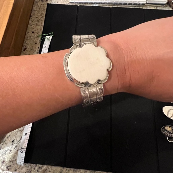 Bill Kirkham Agate Sterling Silver Cuff Bracelet - Picture 4 of 9